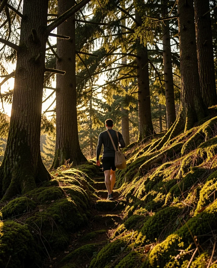 Marche active en terrain naturel en pleine nature