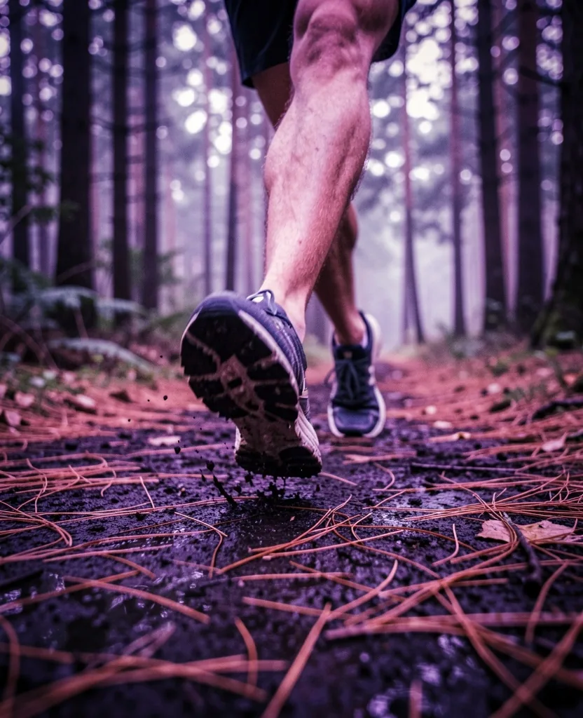 Course sur sentier forestier
