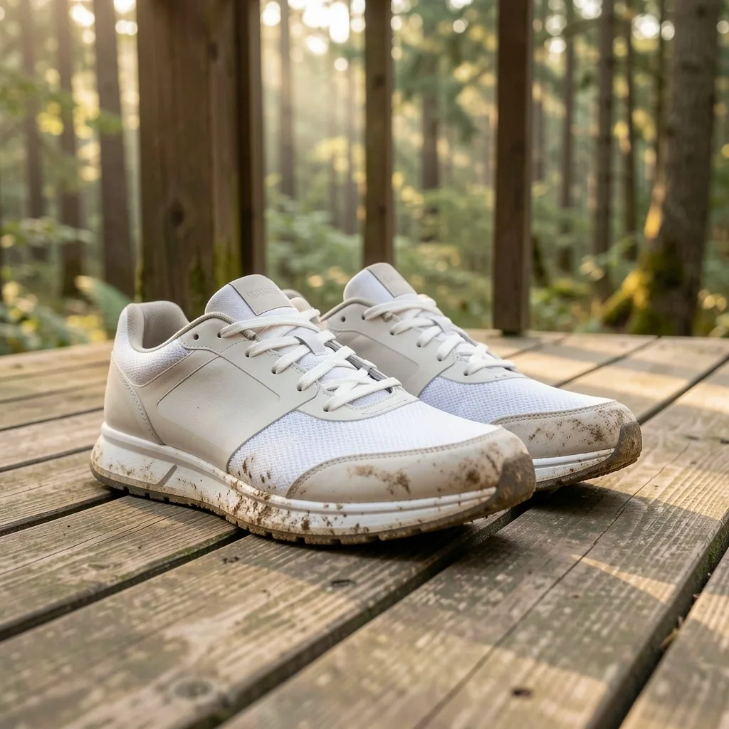 Chaussures de sport posées sur le sol