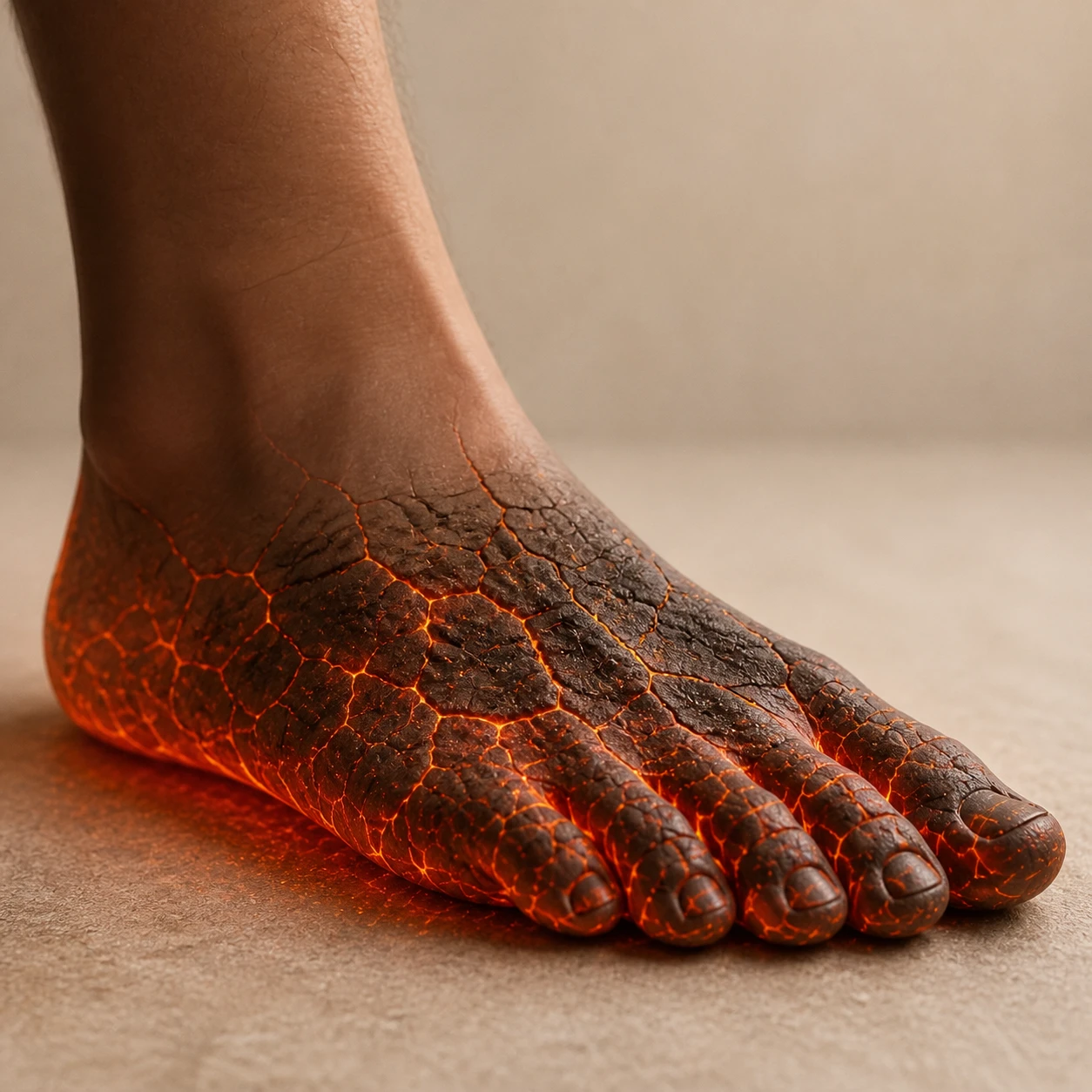 Sensation de brûlure et de picotement au niveau du pied
